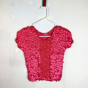 Pink Strechable Popcorn Textured Tank Top Size XS